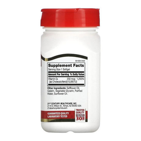 21st Century, Vitamin D3, 1000IU, 500 Tabs