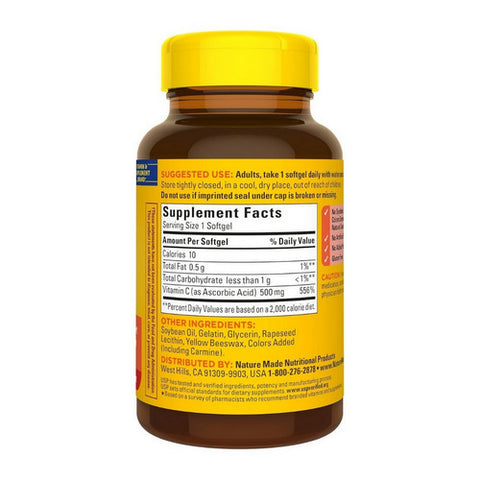 B Protected, Vitamin C, 500 Mg, 60 Soft gels