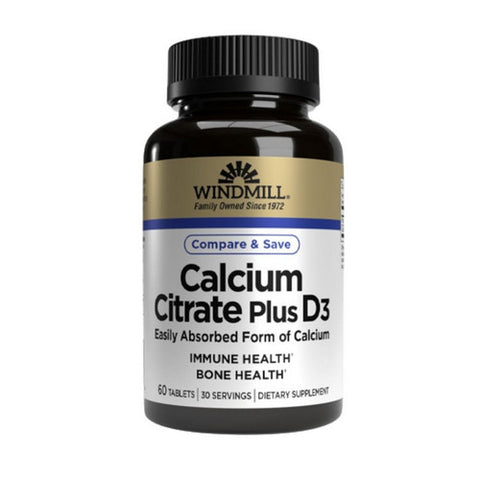 Calcium Citrate + D 60 Tabs by Windmill Health