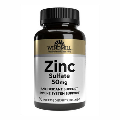 Windmill Health, Zinc Sulfate, 50 Mg, 90 Tabs