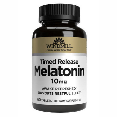 Windmill Health, Melatonin Time Release, 10mg, 60 Tabs
