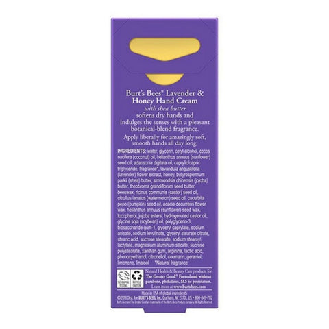 Burt's Bees, Lavender & Honey Hand Cream, 1 Oz