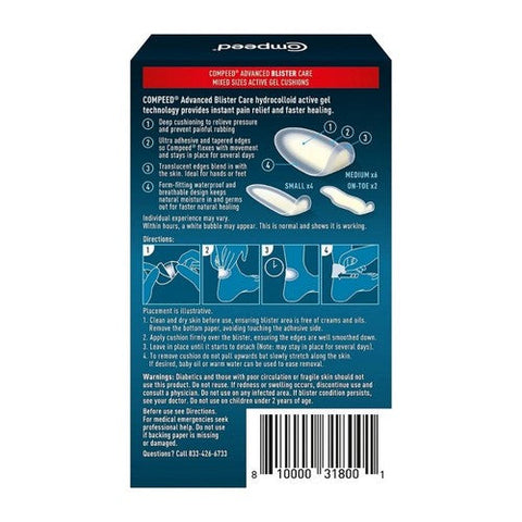 Compeed, Advanced Blister Care Cushions Mixed Sizes, 12 Each Compeed