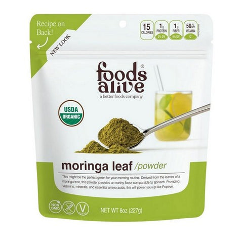 Foods Alive, Organic Moringa Leaf Powder, 8 Oz