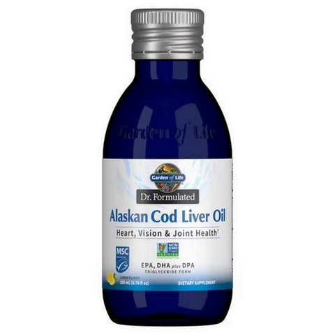 Garden of Life, Dr. Formulated Alaskan Cod Liver Oil, Lemon, 200 ml