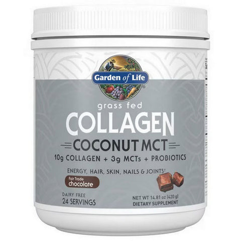 Garden of Life, Collagen Coconut MCT Powder, Chocolate, 420 Grams