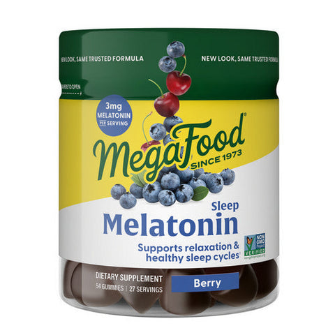 MegaFood, Melatonin Berry Good Sleep, Berry, 54 Gummies MegaFood