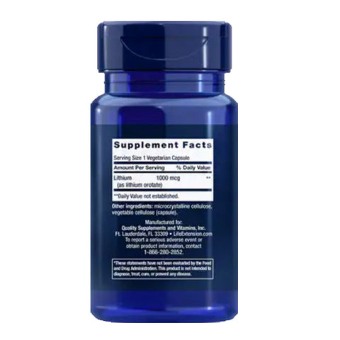 Life Extension, Lithium, 1000 mcg, 100 Veg Caps