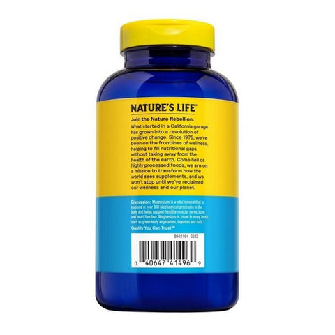 Nature's Life, Renewing Magnesium, 500 Mg, 275 Count