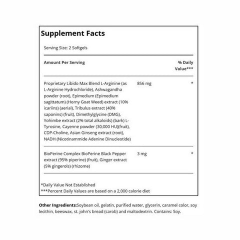 Applied Nutrition, Libido Max Skinny, 30 Tabs