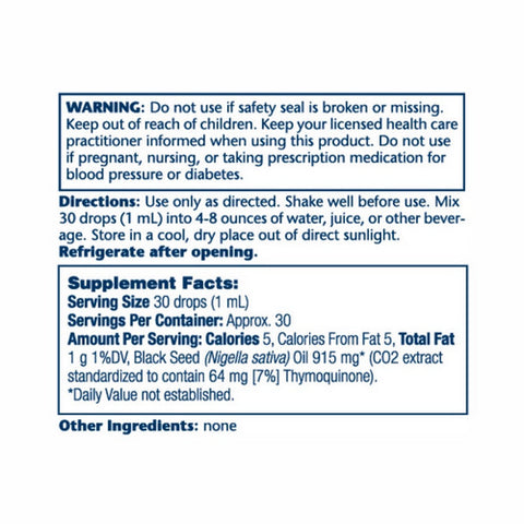 Solaray, Black Seed Oil - 7% Thymoquinone, 30 ml