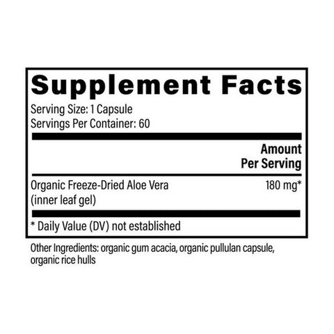 Global Healing Center, Aloe Fuzion, 180mg, 60 Caps