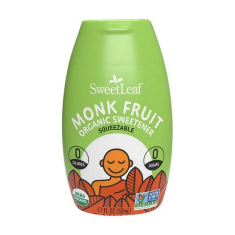 Sweetleaf Stevia, Monk Fruit Organic Sweetener Squeezable, 1.7 Oz
