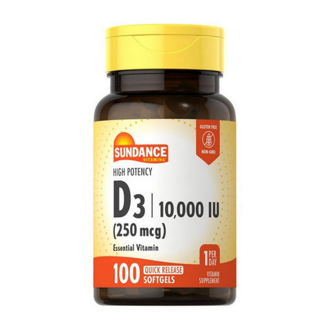Sundance, Vitamin D3, 10,000 IU, 100 Softgels