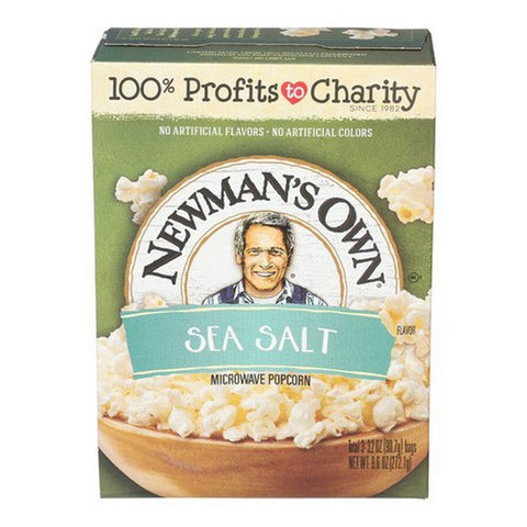 Newman's Own, Microwave Popcorn Sea Salt Flavor, 10.5 Oz(Case Of 12)