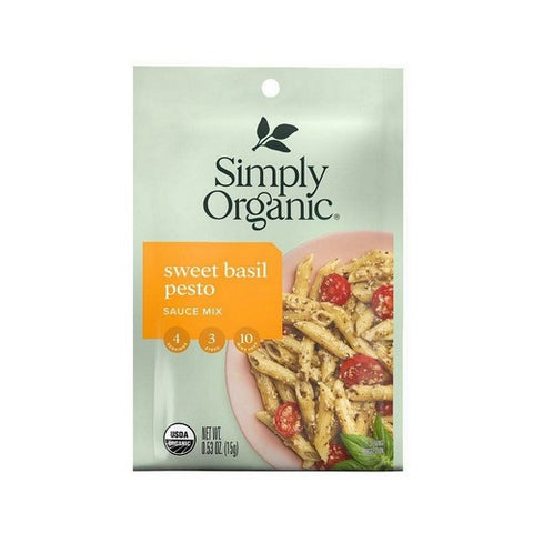 Simply Organic, Organic Sweet Basil Pesto Seasoning Mix, 0.53 Oz(Case Of 12)