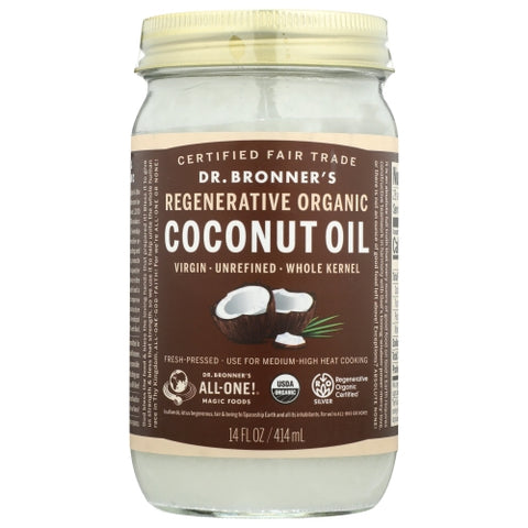 Organic Virgin Coconut Oil Whole Kernel 14 Oz by Dr.Bronner's
