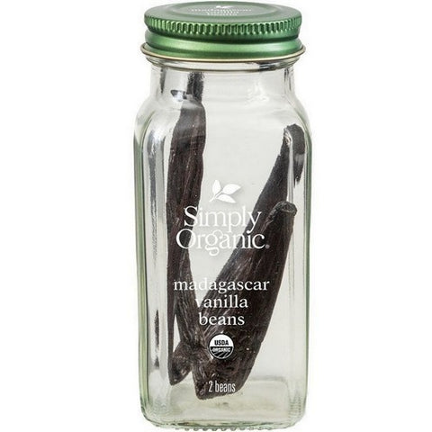 Simply Organic, Organic Madagascar Vanilla Beans, 2 Count(Case Of 6)
