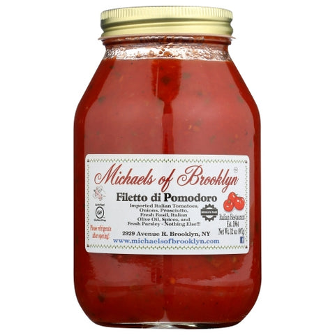 Michaels Of Brooklyn, Sauce Filto De Pmodoro Gf, Case of 6 X 32 Oz