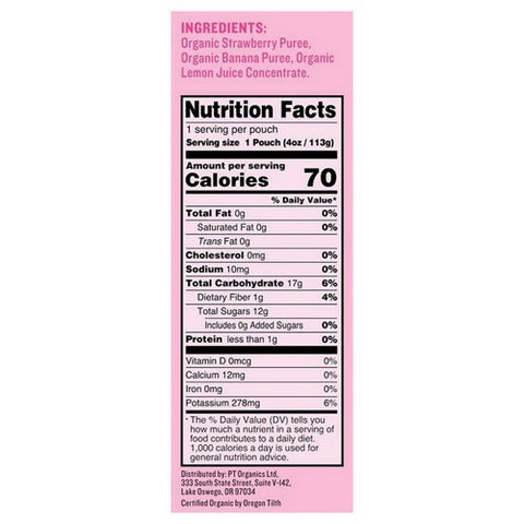 Peter Rabbit, Straw Berry & Banana Puree, 4 Oz(Case Of 10)