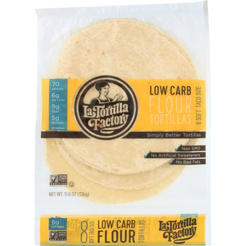 La Tortilla Factory, Tortilla Flour 8Ct Lowcrb, 11.8 Oz(Case Of 10)