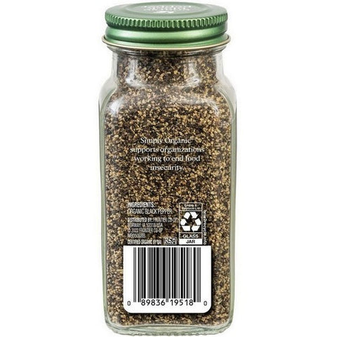 Simply Organic, Organic Black Pepper Coarse Grind, 2.47 Oz(Case Of 6)