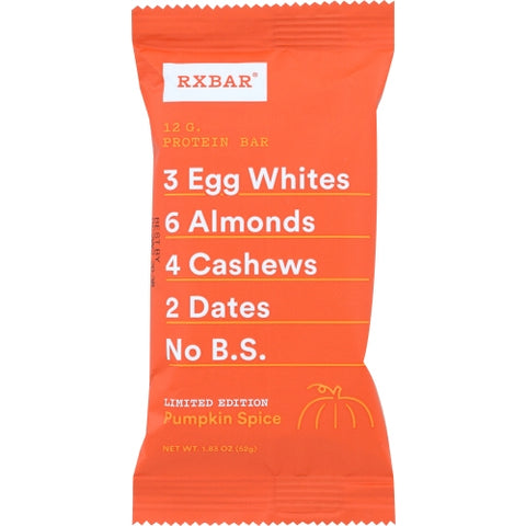 Rxbar, Bar Protein Pmpkn Spice, Case of 12 X 1.83 Oz