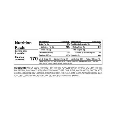 Nugo, Slim Bar Chocolate Mint, 1.59 Oz(Case Of 12)