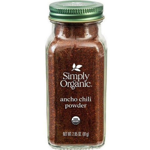 Simply Organic, Organic Ancho Chili Powder, 2.85 Oz(Case Of 6)