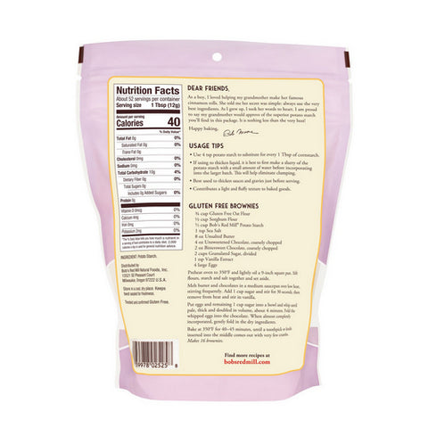 Bobs Red Mill, Potato Starch, 22 Oz