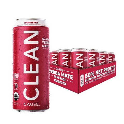 Clean Cause, Yerba Mate Raspberry, 16 Oz(Case Of 12)