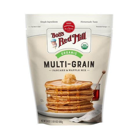 Bobs Red Mill, Organic 7 Grain Pancake & Waffle Mix, 24 Oz(Case Of 4)