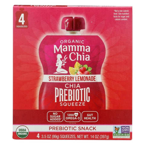 Mamma Chia, Chia Sqz Prbtc Strw Lmnad, 14 Oz(Case Of 6)
