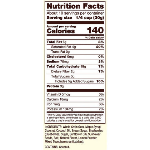 Bobs Red Mill, Homestyle Granola Lemon Blueberry, 11 Oz(Case Of 6)