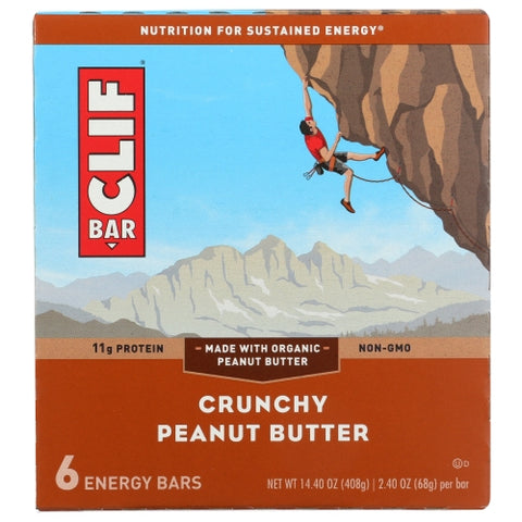 Clif Bar, Bar Crnchy Pnut Bttr 6Pc, 14.4 Oz(Case Of 9)