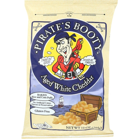 Pirate Brands, Puffs Pirate Bty Chdr Wht, 10 Oz(Case Of 6)