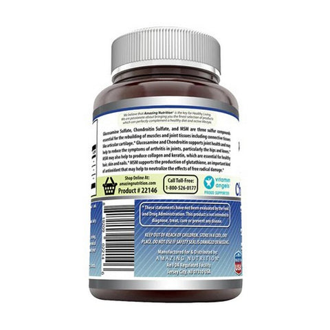 Amazing Nutrition, Amazing Formulas Glucosamine + Chondroitin + MSM, 120 Caps