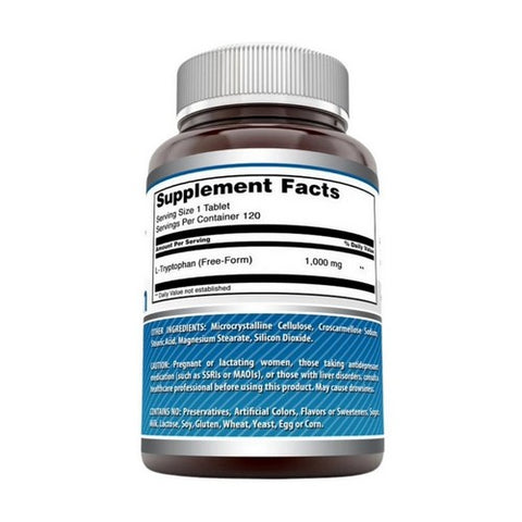 Amazing Nutrition, Amazing Formulas L-Tryptophan, 1000 mg, 120 Tabs