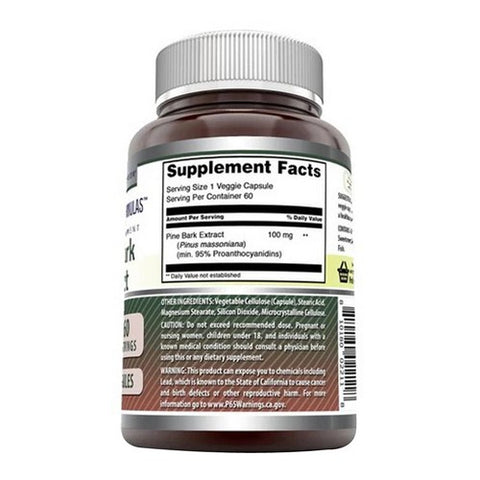 Amazing Nutrition, Amazing Formulas Pine Bark Extract, 100 mg, 60 Veg Caps
