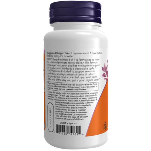 Now Foods, Sleep Regimen, 3-in-1 Restful Blend 90 Veg Caps