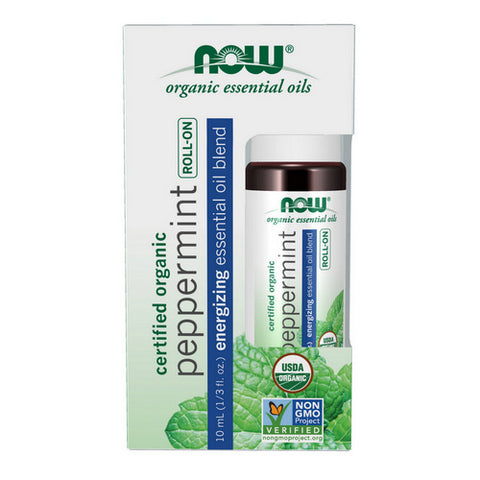 Now Foods, Organic Essential Roll-On, Peppermint 10 ml