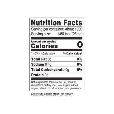 Sweetleaf Stevia, SweetLeaf Organic Stevia Extract Sweetener, 0.9 Oz, 25 gm