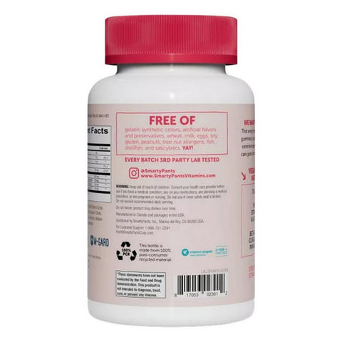 SmartyPants, Adult Prebiotic & Probiotic Immunity Formula, Strawberry Cream 60 Count