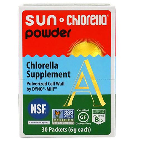 Powder Green Algae Superfood Supplement Chlorophyll 10 Count by Sun Chlorella