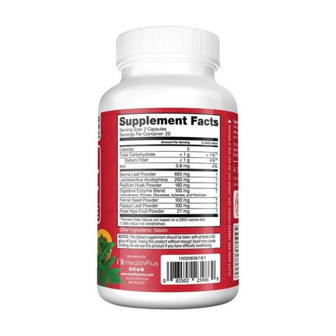 Health Plus, 10-Day Herbal Detox Plus, 40 Caps