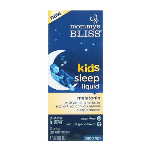 Kids Sleep Liquid Melatonin Natural Grape 4 Oz by Mommys bliss