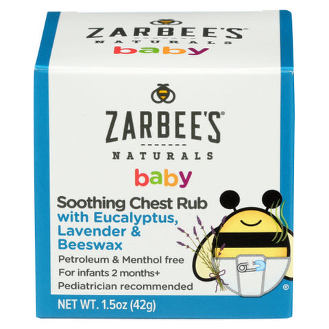 Zarbees, Baby Soothing Chest Rub, 1.5 Oz