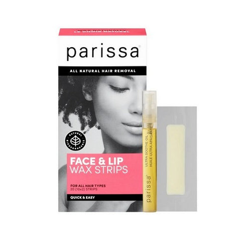 Parissa, Wax Strips Face & Lip, 20 Count