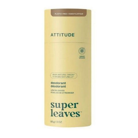 Attitude, Super Leaves Deodorant Lemon Leaves, 3 Oz