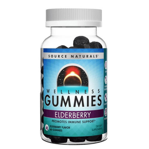 Source Naturals, Wellness Gummies Elderberry, 60 Gummies